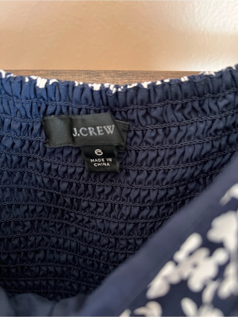 J. Crew Navy & White Floral Spaghetti-Strap Jumpsuit - Picture 4 of 7